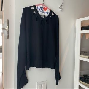 Black Cutout Iro Sweater